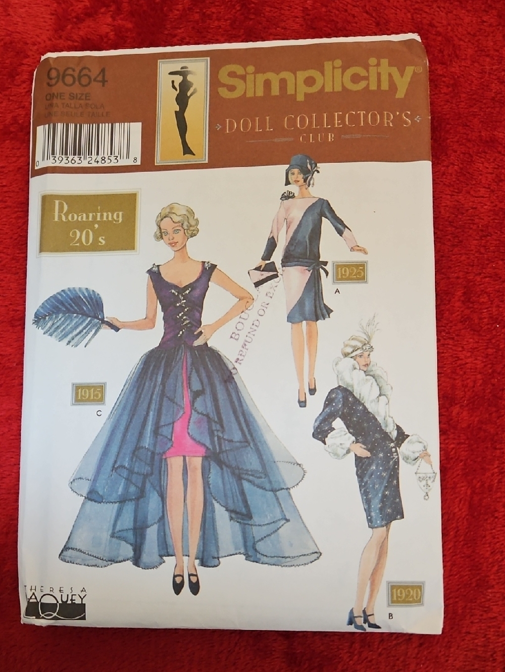 Simplicity Uncut 1920s Fashion Barbie Doll Sewing Pattern